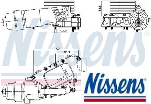 Nissens 91385 ölkühler - nissens, für